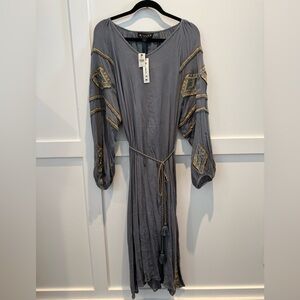 Anthropologie Embroidered Boho Midi Dress by R—YA